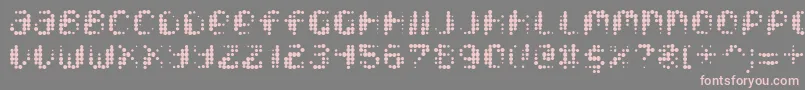 Pixcel Font – Pink Fonts on Gray Background