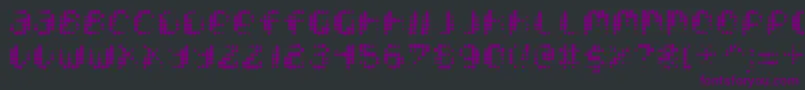 Police Pixcel – polices violettes sur fond noir