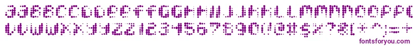 Pixcel Font – Purple Fonts on White Background