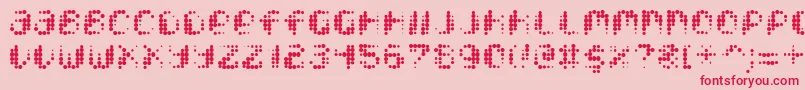 フォントPixcel – ピンクの背景に赤い文字