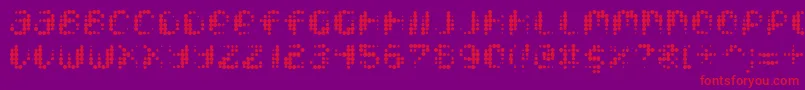 Pixcel Font – Red Fonts on Purple Background