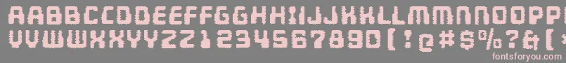 フォントMultivacInterference – 灰色の背景にピンクのフォント