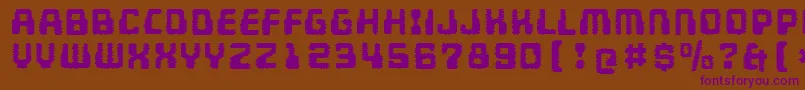MultivacInterference-fontti – violetit fontit ruskealla taustalla
