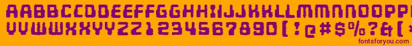 MultivacInterference Font – Purple Fonts on Orange Background
