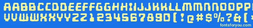 Шрифт MultivacInterference – жёлтые шрифты на синем фоне