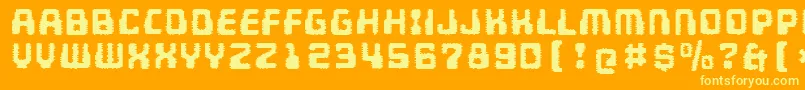 MultivacInterference Font – Yellow Fonts on Orange Background