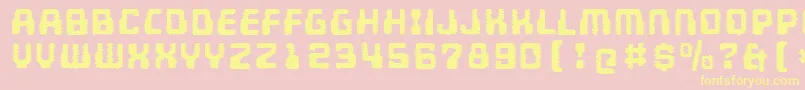 MultivacInterference Font – Yellow Fonts on Pink Background