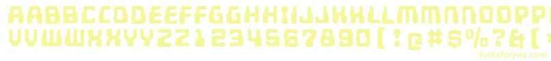 Fonte MultivacInterference – fontes amarelas em um fundo branco