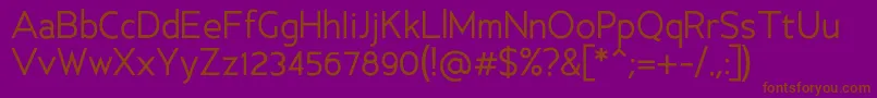 AncillaryRegular Font – Brown Fonts on Purple Background