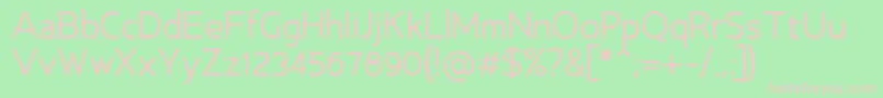 AncillaryRegular Font – Pink Fonts on Green Background