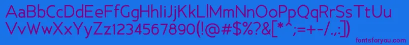 AncillaryRegular Font – Purple Fonts on Blue Background