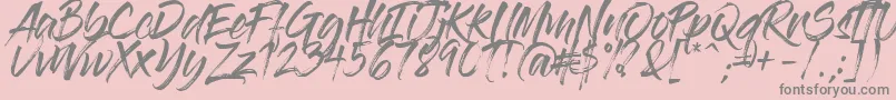 GlossAndBloom-Schriftart – Graue Schriften auf rosa Hintergrund