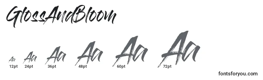 GlossAndBloom Font Sizes