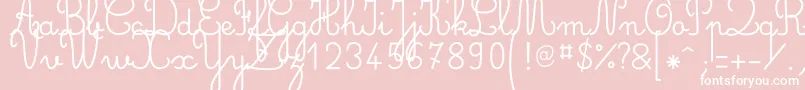 SimplerondeRegular Font – White Fonts on Pink Background