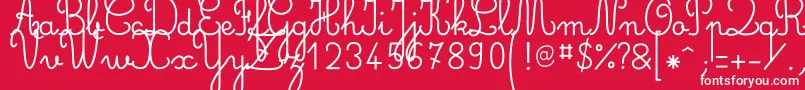 SimplerondeRegular Font – White Fonts on Red Background