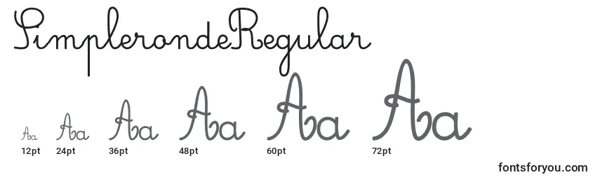 SimplerondeRegular Font Sizes