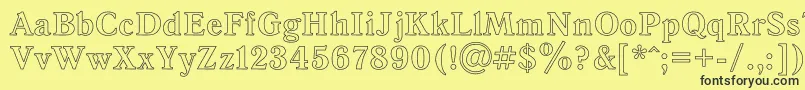 AntiquaHoRegular Font – Black Fonts on Yellow Background