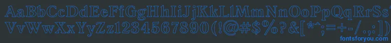 AntiquaHoRegular Font – Blue Fonts on Black Background