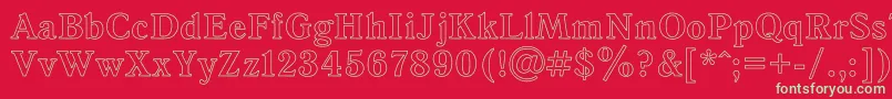 AntiquaHoRegular Font – Green Fonts on Red Background