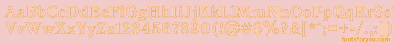 AntiquaHoRegular Font – Orange Fonts on Pink Background