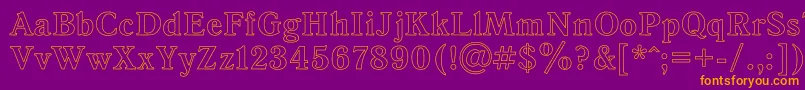 AntiquaHoRegular Font – Orange Fonts on Purple Background