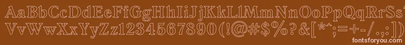 AntiquaHoRegular Font – Pink Fonts on Brown Background