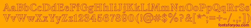 AntiquaHoRegular Font – Purple Fonts on Orange Background