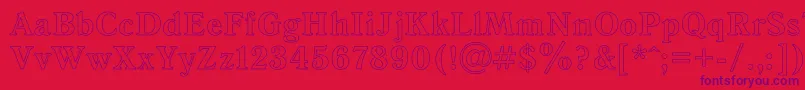 AntiquaHoRegular Font – Purple Fonts on Red Background