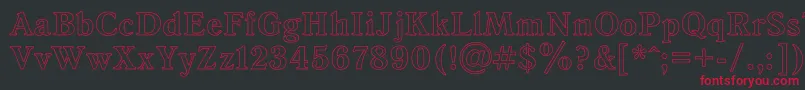 AntiquaHoRegular Font – Red Fonts on Black Background