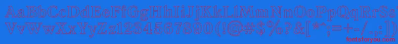 AntiquaHoRegular Font – Red Fonts on Blue Background