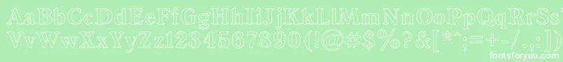 AntiquaHoRegular Font – White Fonts on Green Background