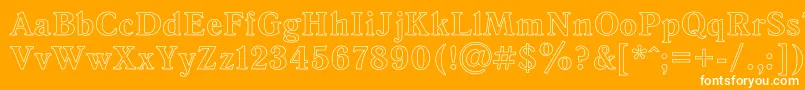 AntiquaHoRegular Font – White Fonts on Orange Background