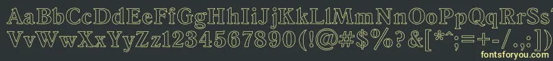 AntiquaHoRegular Font – Yellow Fonts on Black Background