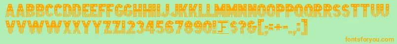 StarsStripes Font – Orange Fonts on Green Background