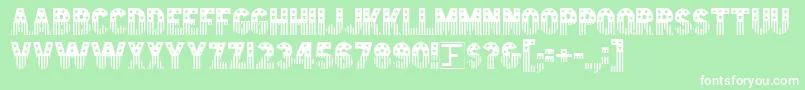 StarsStripes Font – White Fonts on Green Background