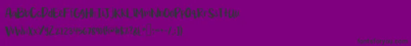 Шрифт Mixquixotic – чёрные шрифты на фиолетовом фоне