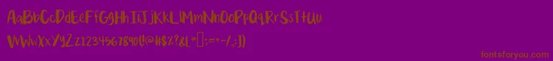 Шрифт Mixquixotic – коричневые шрифты на фиолетовом фоне