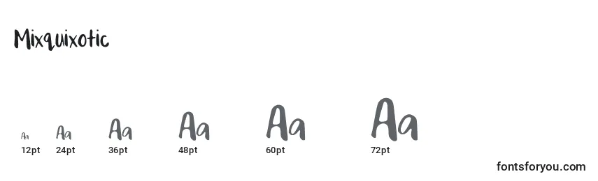 Mixquixotic Font Sizes