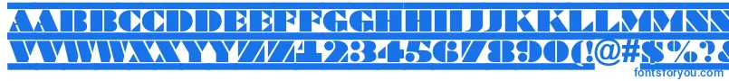 Czcionka BraggatituldcfrRegular – niebieskie czcionki