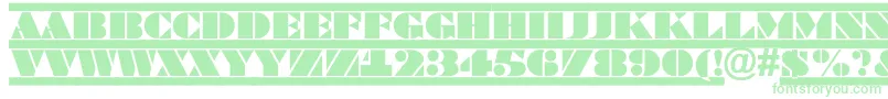 Police BraggatituldcfrRegular – polices vertes sur fond blanc
