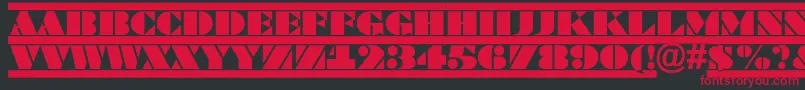 Шрифт BraggatituldcfrRegular – красные шрифты на чёрном фоне