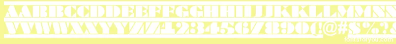 BraggatituldcfrRegular Font – White Fonts on Yellow Background