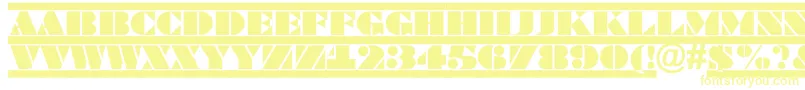 BraggatituldcfrRegular Font – Yellow Fonts on White Background