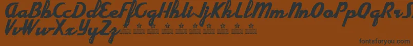 ElectricityPersonalUse-Schriftart – Schwarze Schriften auf braunem Hintergrund