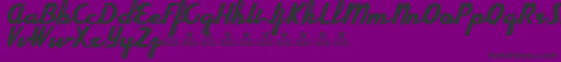 ElectricityPersonalUse-Schriftart – Schwarze Schriften auf violettem Hintergrund