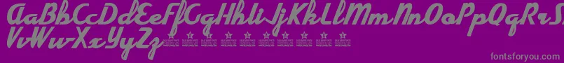 ElectricityPersonalUse-Schriftart – Graue Schriften auf violettem Hintergrund