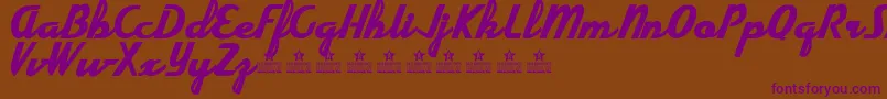 ElectricityPersonalUse Font – Purple Fonts on Brown Background