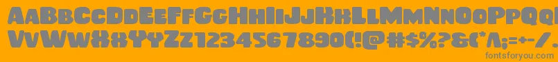 Rubberboyexpand Font – Gray Fonts on Orange Background