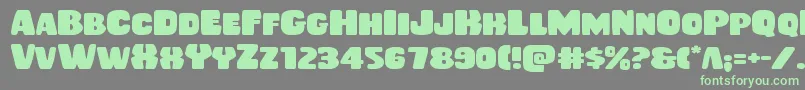 Rubberboyexpand Font – Green Fonts on Gray Background