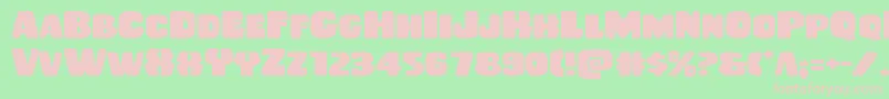 Rubberboyexpand Font – Pink Fonts on Green Background